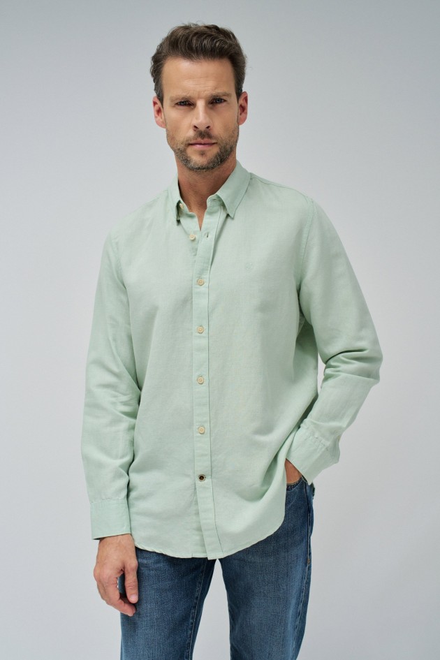 CAMISA COM MISTURA DE LINHO